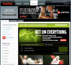 Sleek, sexy and black - the Bodog web site always has new betting content