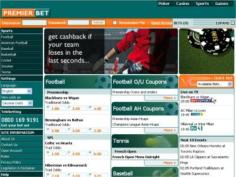 The premierbet bookmaker home page - click on the image to see it for real...